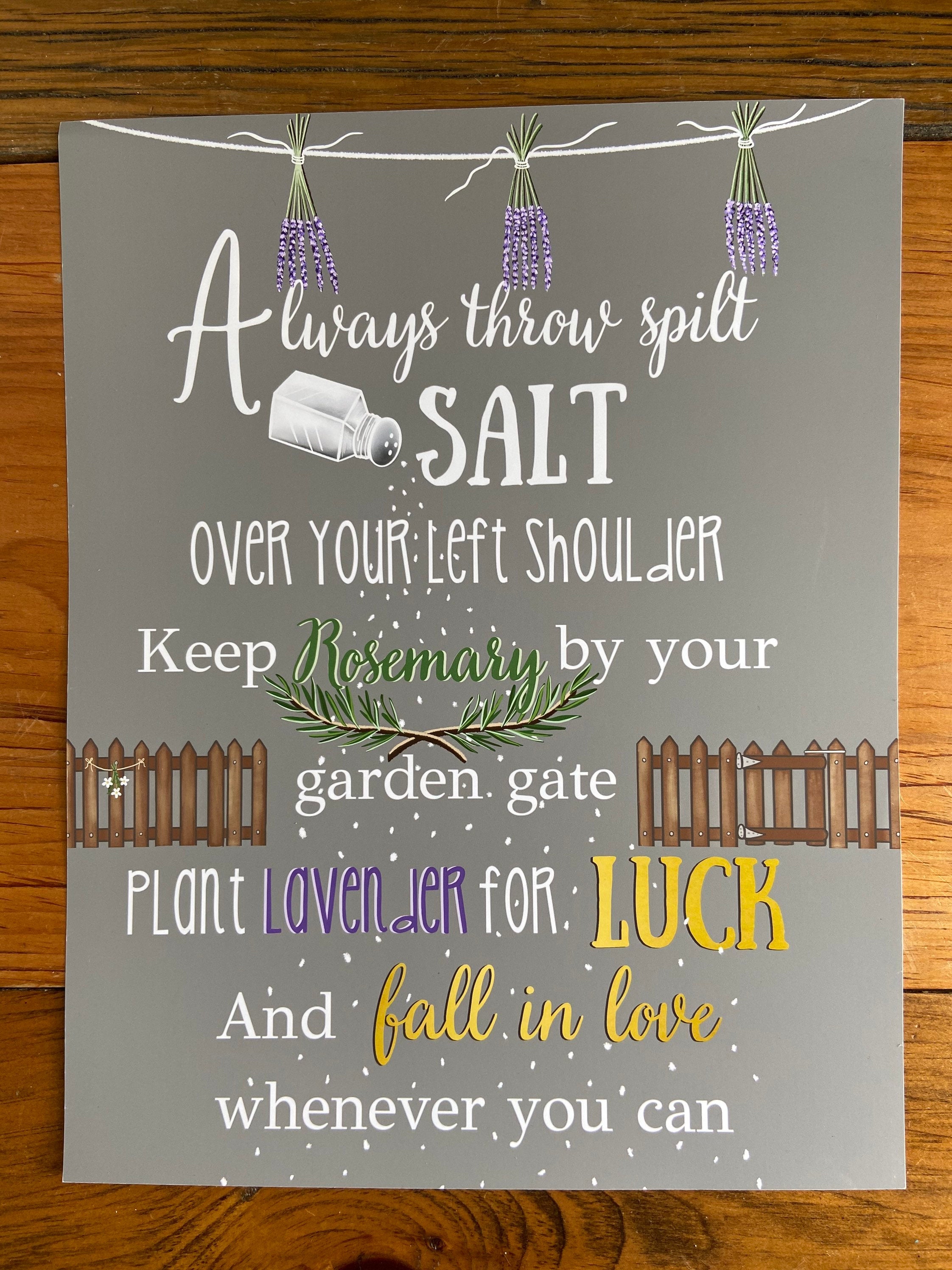 keep rosemary by your garden gate. plant lavender for luck Practical Magic Print